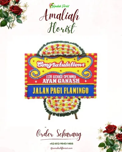 Bunga Papan Congratulation di Pagar Dewa